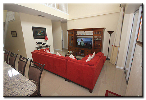Family Room with 50 inch HDTV and Playstation 3